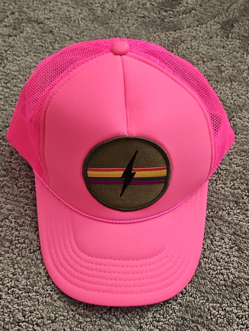 Friday Feelin Electric Hat in Pink One Size Womens Trucker Baseball Cap